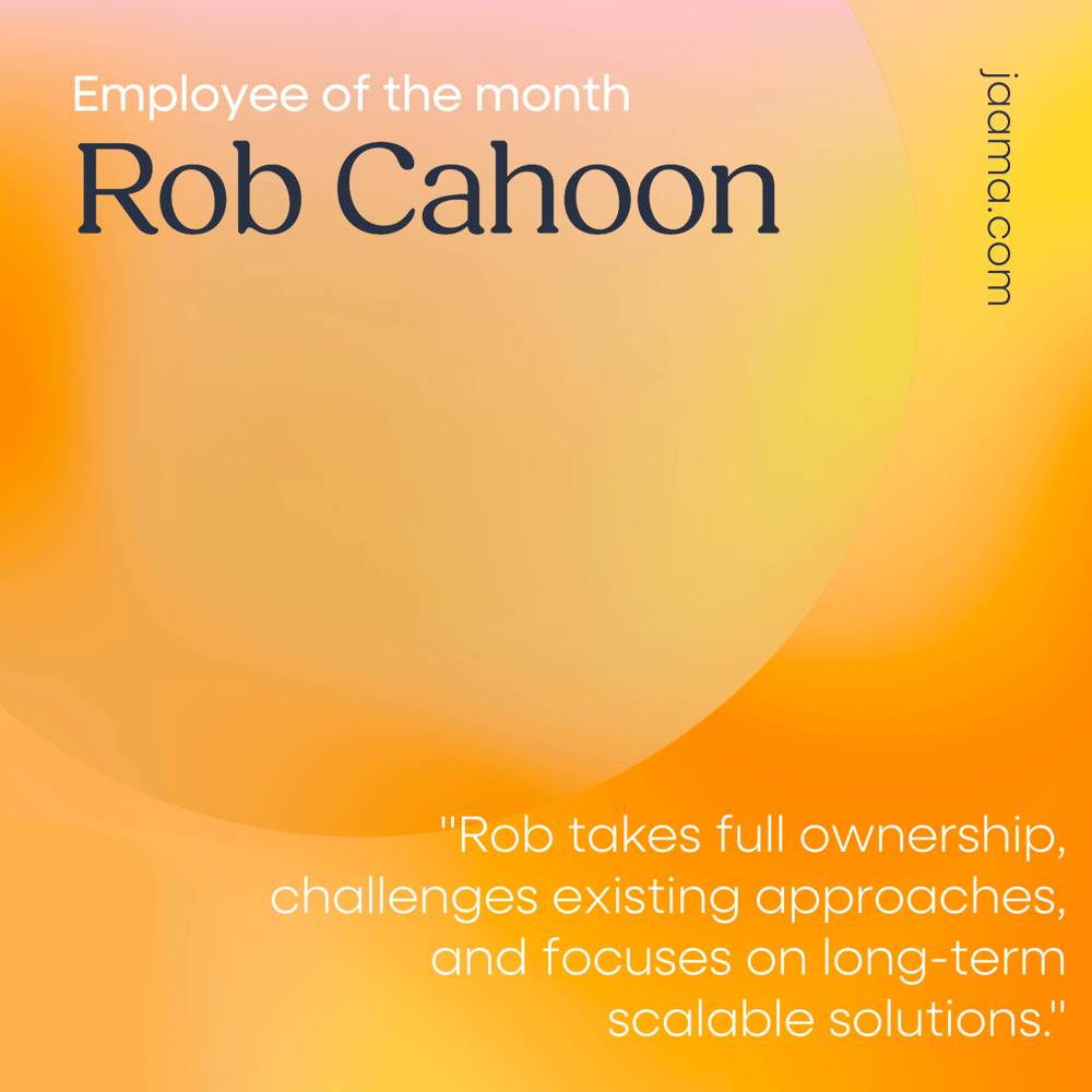 Employee of the Month Rob Cahoon