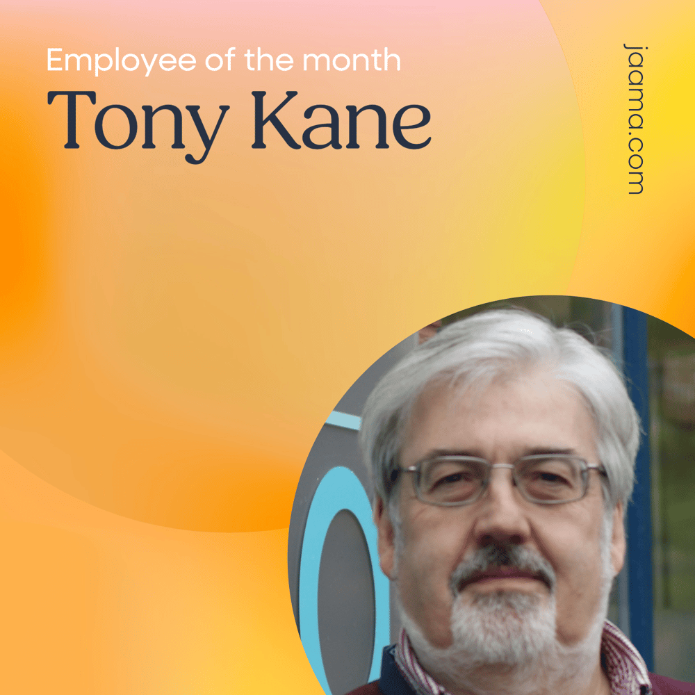 Employee of the month Tony Kane