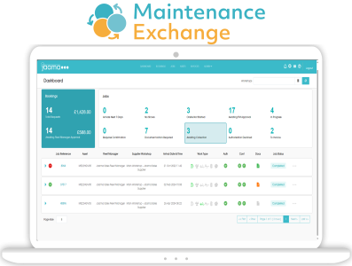 Maintenance Exchange Dashboard in Laptop